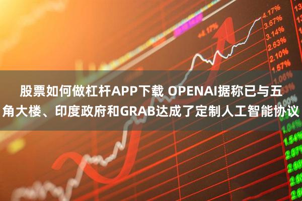 股票如何做杠杆APP下载 OPENAI据称已与五角大楼、印度政府和GRAB达成了定制人工智能协议